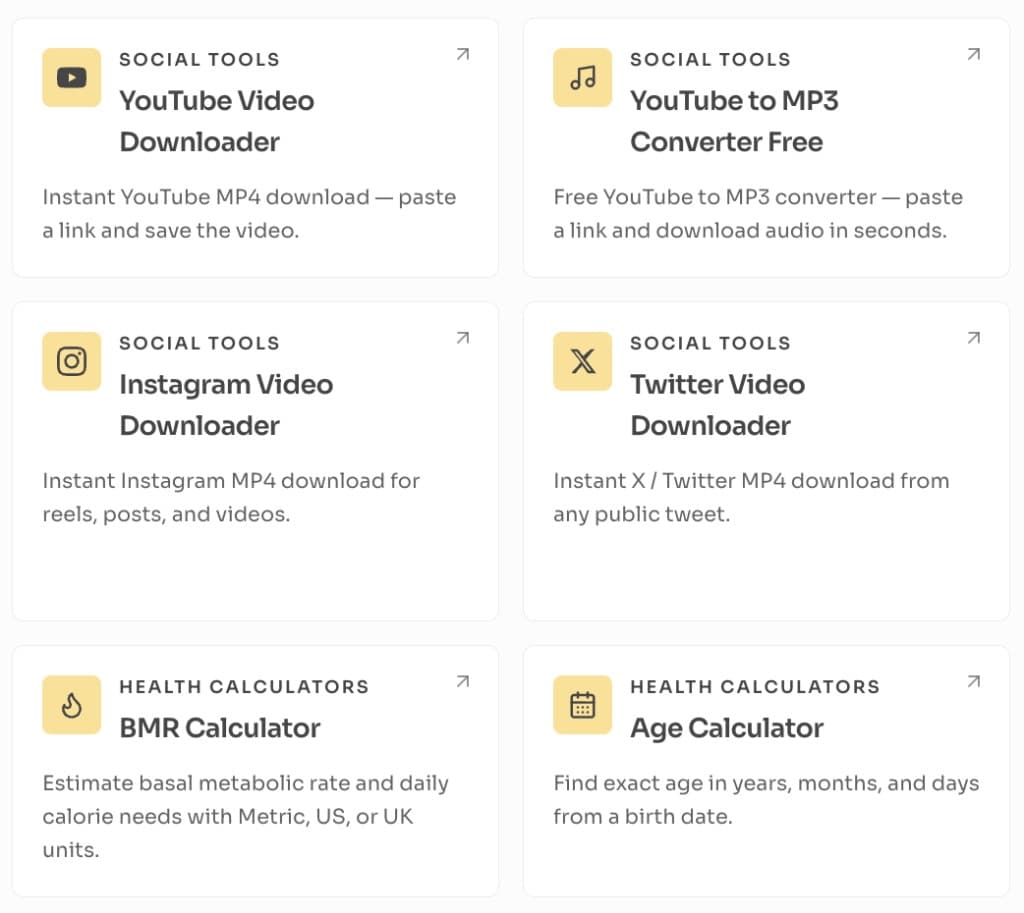 Most popular tools cards to choose from